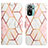 Leather Case Stands Fashionable Pattern Flip Cover Holder Y04B for Xiaomi Redmi Note 10S 4G White