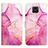 Leather Case Stands Fashionable Pattern Flip Cover Holder Y04B for Xiaomi Redmi Note 9 Pro Hot Pink