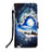 Leather Case Stands Fashionable Pattern Flip Cover Holder Y05B for Samsung Galaxy S22 5G