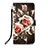 Leather Case Stands Fashionable Pattern Flip Cover Holder Y05B for Samsung Galaxy S23 Plus 5G Black