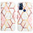 Leather Case Stands Fashionable Pattern Flip Cover Holder YB4 for Motorola Moto G Power (2022) White