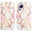 Leather Case Stands Fashionable Pattern Flip Cover Holder YB4 for Xiaomi Mi 12 Lite NE 5G White