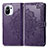 Leather Case Stands Fashionable Pattern Flip Cover L01 Holder for Xiaomi Mi 11 5G Purple