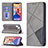 Leather Case Stands Fashionable Pattern Flip Cover L04 Holder for Apple iPhone 13 Mini Gray