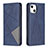 Leather Case Stands Fashionable Pattern Flip Cover L04 Holder for Apple iPhone 14 Blue