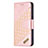 Leather Case Stands Fashionable Pattern Flip Cover L05 Holder for Apple iPhone 13 Rose Gold