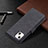 Leather Case Stands Fashionable Pattern Flip Cover L06 Holder for Apple iPhone 13 Black