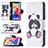 Leather Case Stands Fashionable Pattern Flip Cover L07 Holder for Apple iPhone 13 Mini White