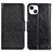 Leather Case Stands Flip Cover A02 Holder for Apple iPhone 13 Mini Black