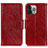 Leather Case Stands Flip Cover A02 Holder for Apple iPhone 14 Pro Max Red