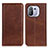 Leather Case Stands Flip Cover A02D Holder for Xiaomi Mi 11 Pro 5G Brown