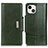 Leather Case Stands Flip Cover A03 Holder for Apple iPhone 13 Green