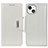 Leather Case Stands Flip Cover A03 Holder for Apple iPhone 13 Mini White