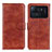 Leather Case Stands Flip Cover A04D Holder for Xiaomi Mi 11 Ultra 5G Brown