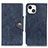 Leather Case Stands Flip Cover A05 Holder for Apple iPhone 14 Plus Blue
