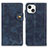 Leather Case Stands Flip Cover A06 Holder for Apple iPhone 14 Plus Blue