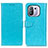 Leather Case Stands Flip Cover A06D Holder for Xiaomi Mi 11 Pro 5G Sky Blue