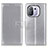 Leather Case Stands Flip Cover A08D Holder for Xiaomi Mi 11 Pro 5G Silver
