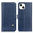 Leather Case Stands Flip Cover A09 Holder for Apple iPhone 13 Blue