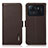 Leather Case Stands Flip Cover B01H Holder for Xiaomi Mi 11 Ultra 5G Brown