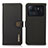 Leather Case Stands Flip Cover B02H Holder for Xiaomi Mi 11 Ultra 5G Black