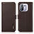 Leather Case Stands Flip Cover B03H Holder for Xiaomi Mi 11 Pro 5G Brown