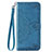 Leather Case Stands Flip Cover C01 Holder for Xiaomi Redmi Note 9 Blue