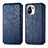 Leather Case Stands Flip Cover C04 Holder for Xiaomi Mi 11 5G Blue