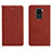 Leather Case Stands Flip Cover C04 Holder for Xiaomi Redmi Note 9 Brown