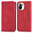 Leather Case Stands Flip Cover C05 Holder for Xiaomi Mi 11 Lite 5G Red