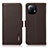 Leather Case Stands Flip Cover C08 Holder for Xiaomi Mi 11 5G Brown