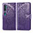 Leather Case Stands Flip Cover D02 Holder for Xiaomi Mi Note 10 Purple
