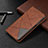 Leather Case Stands Flip Cover D03 Holder for Xiaomi Mi Note 10 Brown