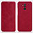 Leather Case Stands Flip Cover F01 for Huawei Mate 20 Lite Red