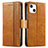 Leather Case Stands Flip Cover F03 Holder for Apple iPhone 13