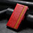 Leather Case Stands Flip Cover F04 Holder for Apple iPhone 13 Red