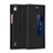 Leather Case Stands Flip Cover for Huawei Ascend P7 Black