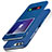 Leather Case Stands Flip Cover for Huawei Enjoy 7S Blue