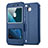 Leather Case Stands Flip Cover for Huawei G8 Mini Blue