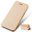 Leather Case Stands Flip Cover for Huawei G8 Mini Gold