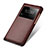 Leather Case Stands Flip Cover for Huawei G9 Plus Brown