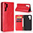 Leather Case Stands Flip Cover for Huawei P30 Pro Red