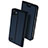Leather Case Stands Flip Cover for LG Q6 Blue