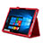 Leather Case Stands Flip Cover for Microsoft Surface Pro 3 Red