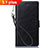 Leather Case Stands Flip Cover for Nokia 3.1 Plus Black