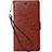 Leather Case Stands Flip Cover for Nokia 3.1 Plus Brown