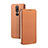 Leather Case Stands Flip Cover for Nokia X5 Brown