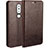 Leather Case Stands Flip Cover for Nokia X6 Brown