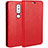 Leather Case Stands Flip Cover for Nokia X6 Red
