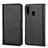 Leather Case Stands Flip Cover for Samsung Galaxy A40 Black
